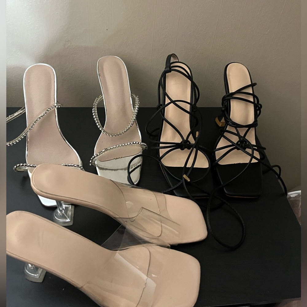3 pairs of heels
